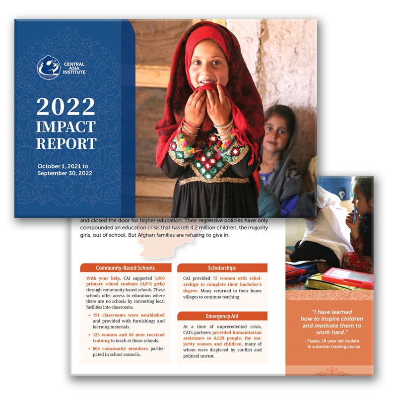 Central Asia Institute Impact Report 2022 Cover