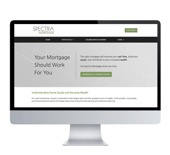 Spectra Mortgage website screenshot